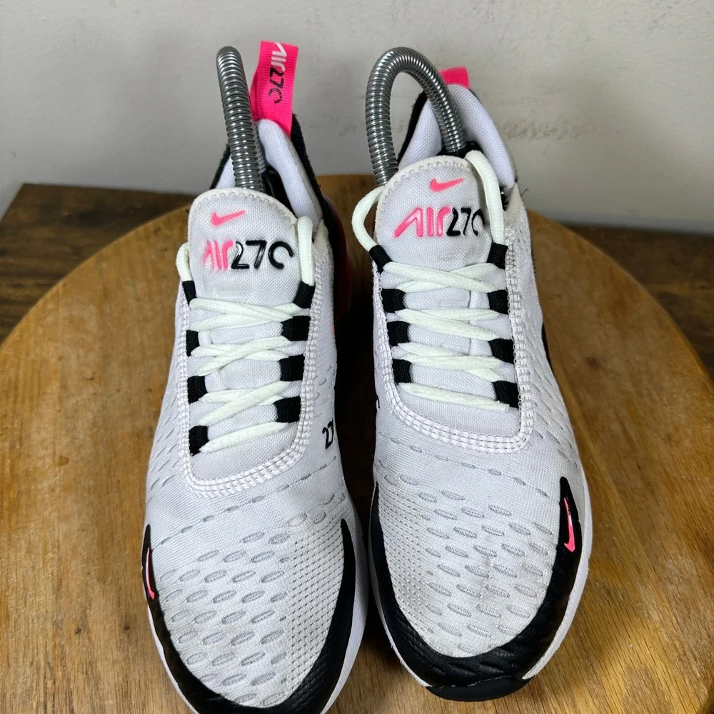 Nike Air Max 270 Womens White Pink Black AH6789-127 Shoes Size 5